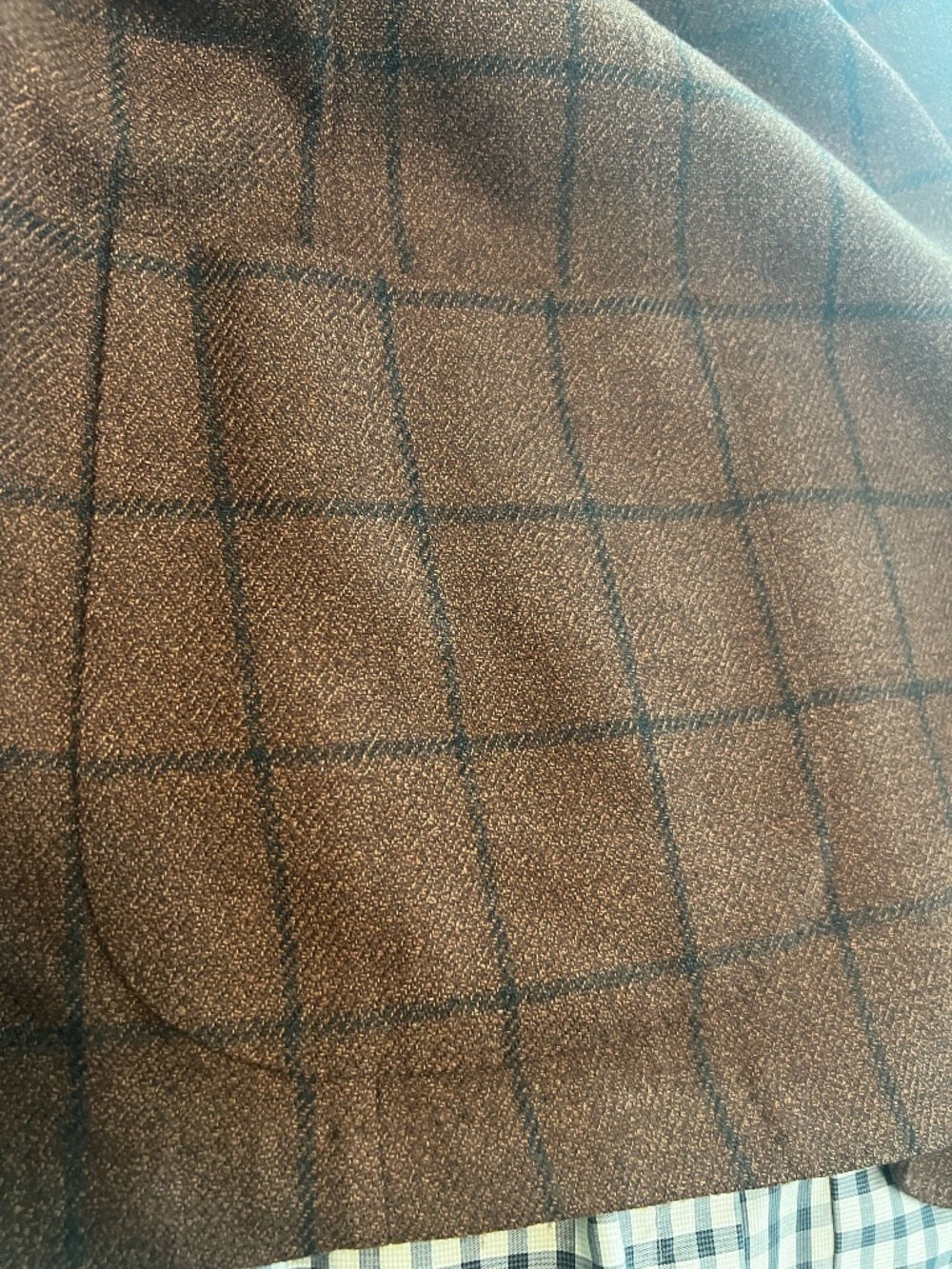 Made in Italy Saks Fifth Avenue Brown Plaid Blazer - Picture 15 of 16
